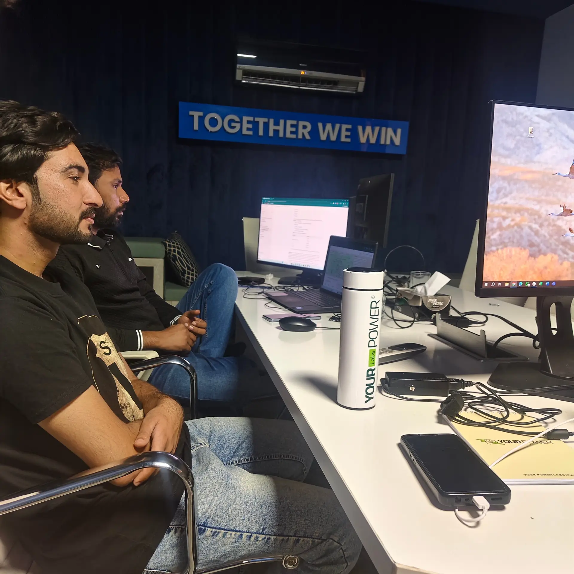 Engineers working side by side